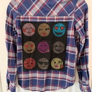 Girl’s Butter flannel with emojis